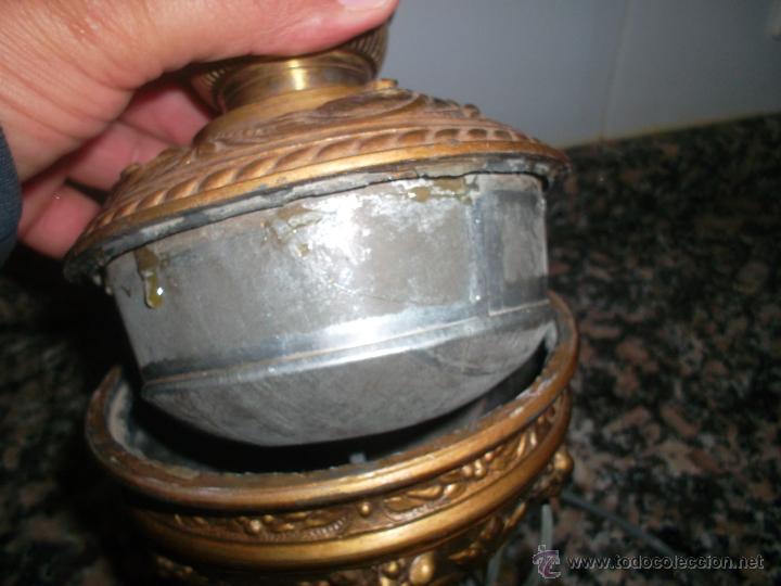 Antig&uuml;edades: bonito quinque transformado a lampara - Foto 4