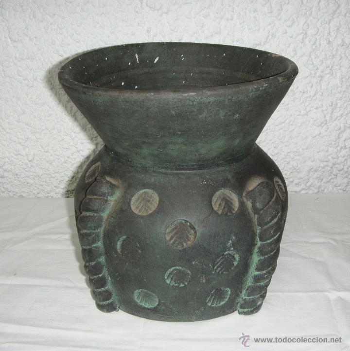 Antig&uuml;edades: Maceta de Cer&aacute;mica. Color verde. - Foto 1