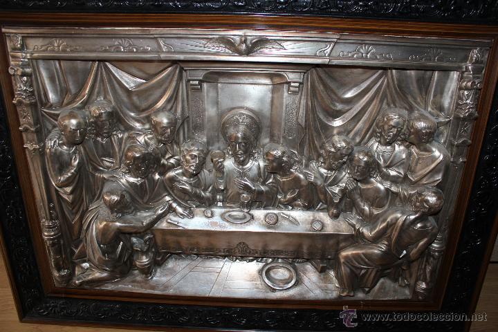 Antig&uuml;edades: Sagrada cena ba&ntilde;ada en plata - Foto 2