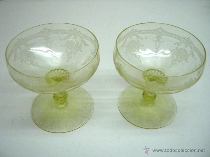 Antig&uuml;edades: Pareja de antiguas copas de cava - Foto 1
