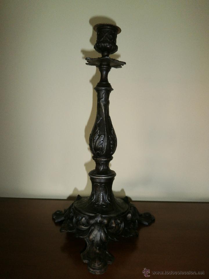 Antig&uuml;edades: CANDELERO. SIGLO XIX. - Foto 1