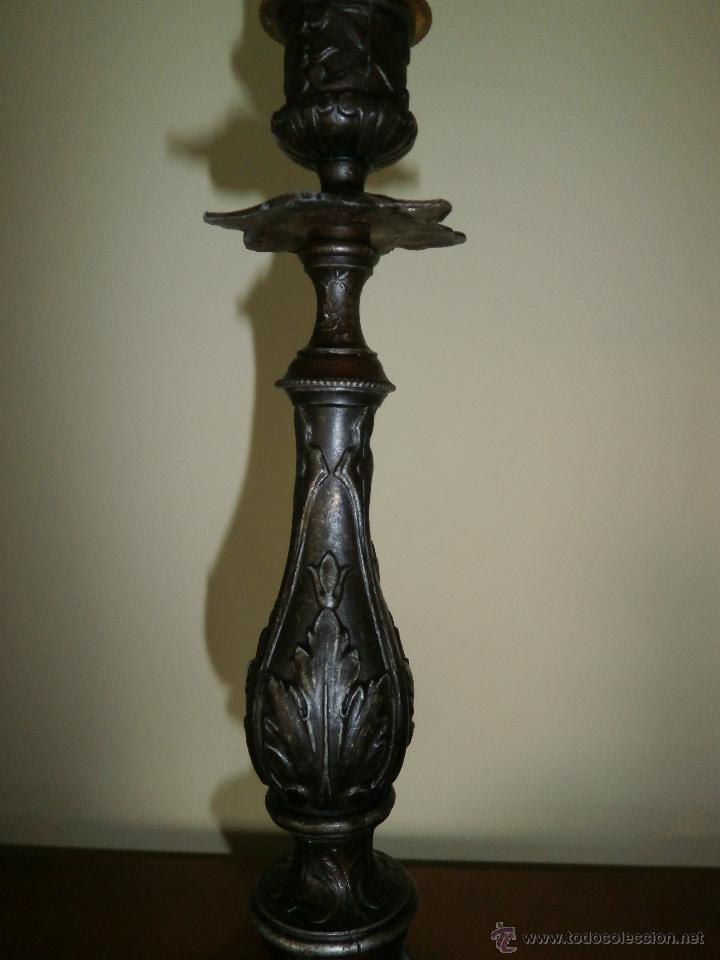 Antig&uuml;edades: CANDELERO. SIGLO XIX. - Foto 3