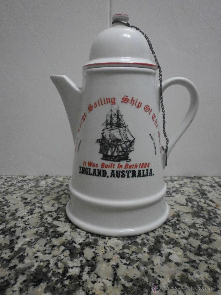 Antig&uuml;edades: CAFETERA DE CERAMICA MARCA EN LA BASE  HERRANDIZ ESPA&Ntilde;A - Foto 1