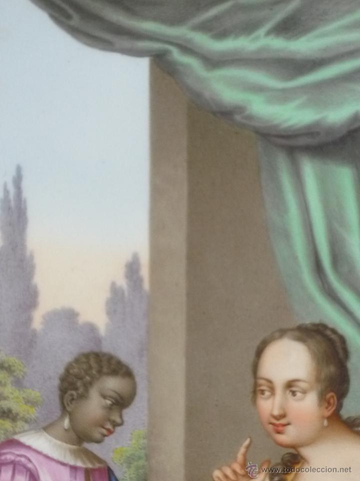 Antig&uuml;edades: Placa de porcelana pintada - Foto 10