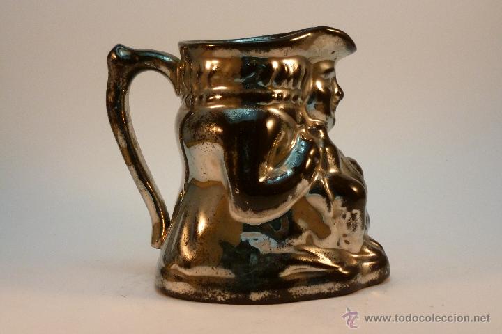 Antig&uuml;edades: JARRA DE BRISTOL CON FORMA DE TOBY COLOR PLATEADO - Foto 3