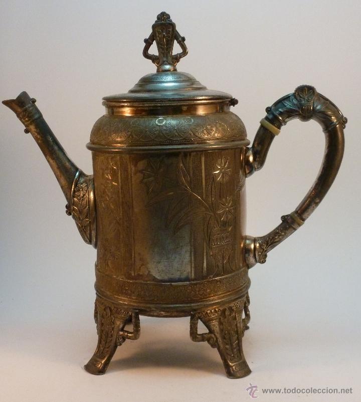 Antig&uuml;edades: CAFETERA DE METAL PLATEADO ,  PAIRPOINT MFG C&ordm; - Foto 2
