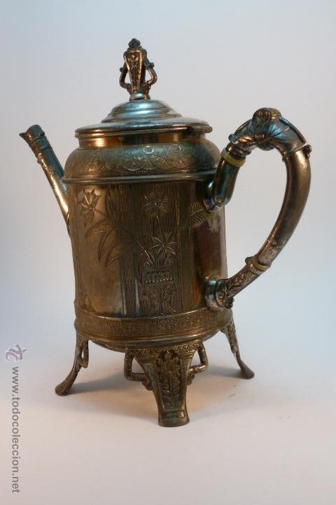 Antig&uuml;edades: CAFETERA DE METAL PLATEADO ,  PAIRPOINT MFG C&ordm; - Foto 3