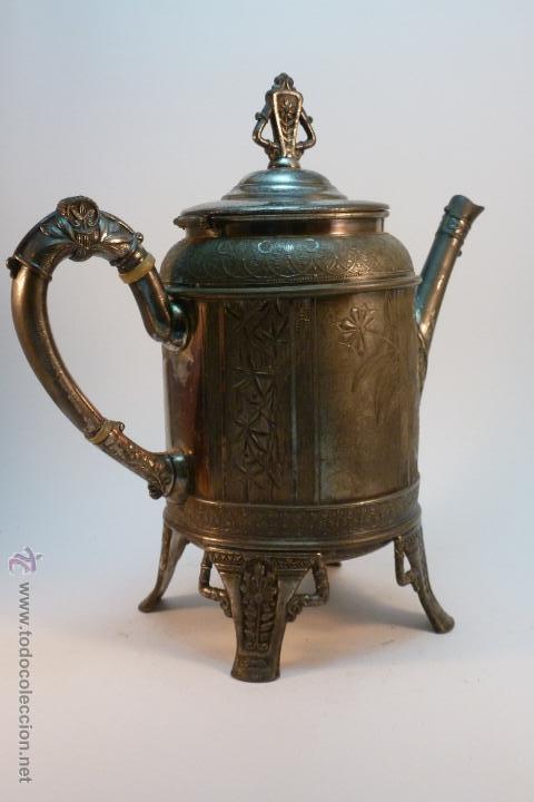 Antig&uuml;edades: CAFETERA DE METAL PLATEADO ,  PAIRPOINT MFG C&ordm; - Foto 4