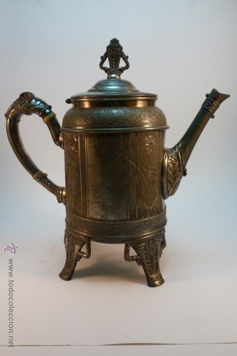 Antig&uuml;edades: CAFETERA DE METAL PLATEADO ,  PAIRPOINT MFG C&ordm; - Foto 5