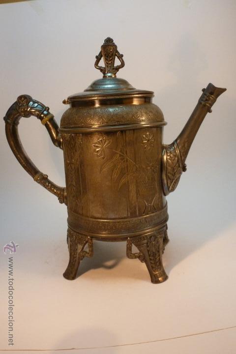 Antig&uuml;edades: CAFETERA DE METAL PLATEADO ,  PAIRPOINT MFG C&ordm; - Foto 6