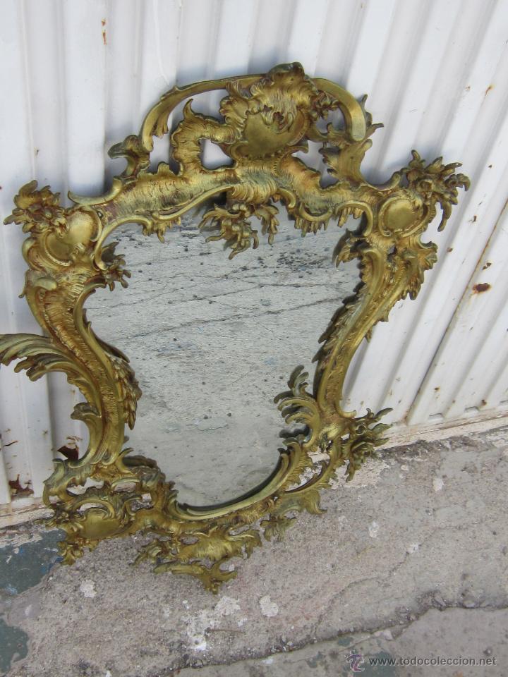 Antig&uuml;edades: ESPEJO ANTIGUO EN BRONCE - Foto 8