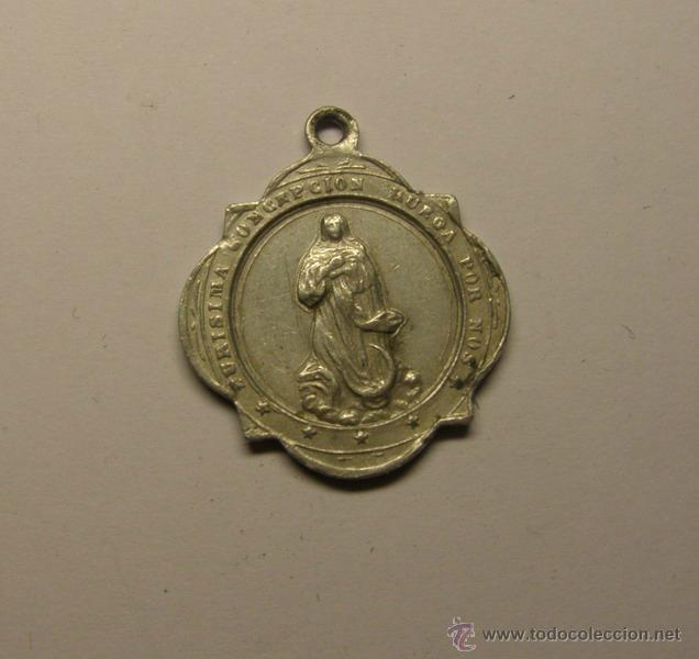 Antig&uuml;edades: Medalla religiosa de la Pur&iacute;sima Concepci&oacute;n. - Foto 1