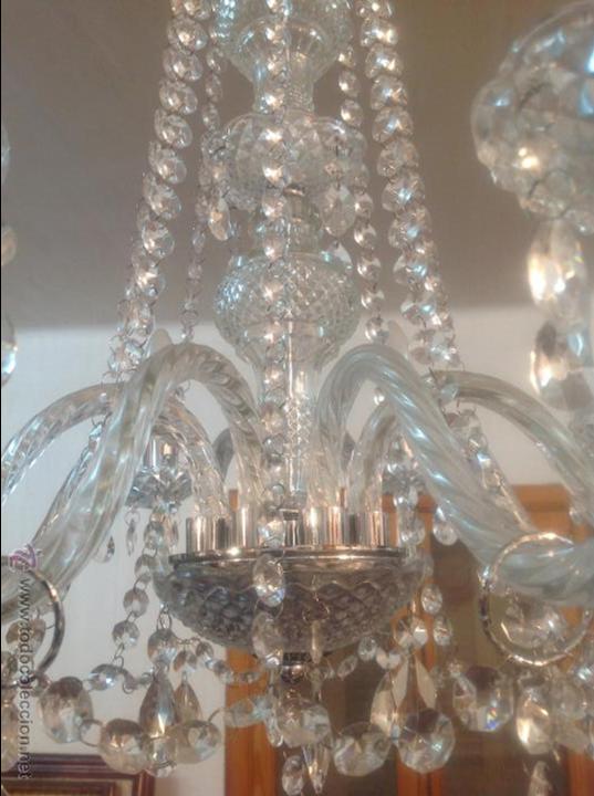 Antig&uuml;edades: LAMPARA DE CRISTAL - Foto 3
