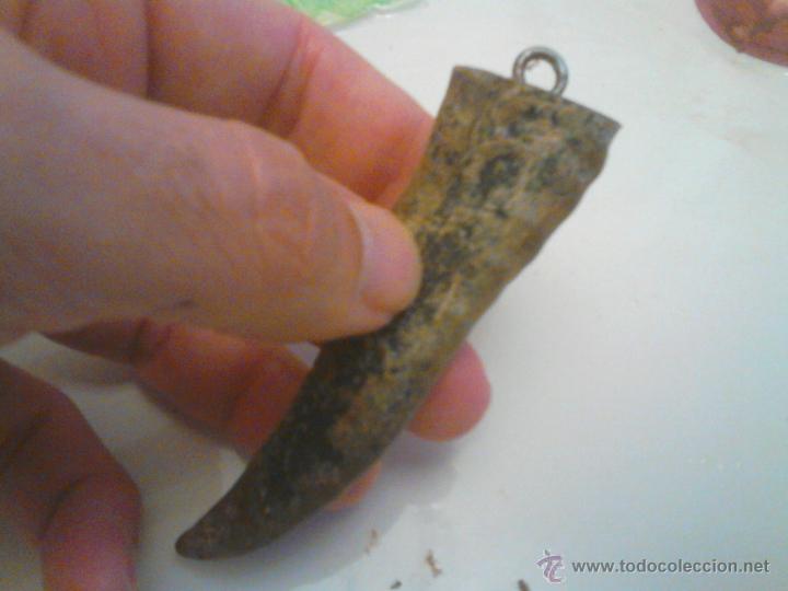Antig&uuml;edades: Cuerno de cabra para colgar. 9 Cent&iacute;metros - Foto 1