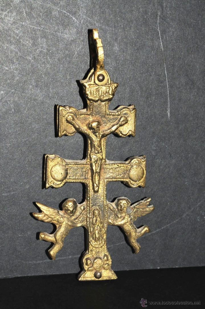 Antig&uuml;edades: ANTIGUA CRUZ DE CARAVACA EN BRONCE - Foto 1