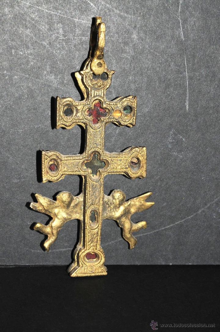 Antig&uuml;edades: ANTIGUA CRUZ DE CARAVACA EN BRONCE - Foto 2