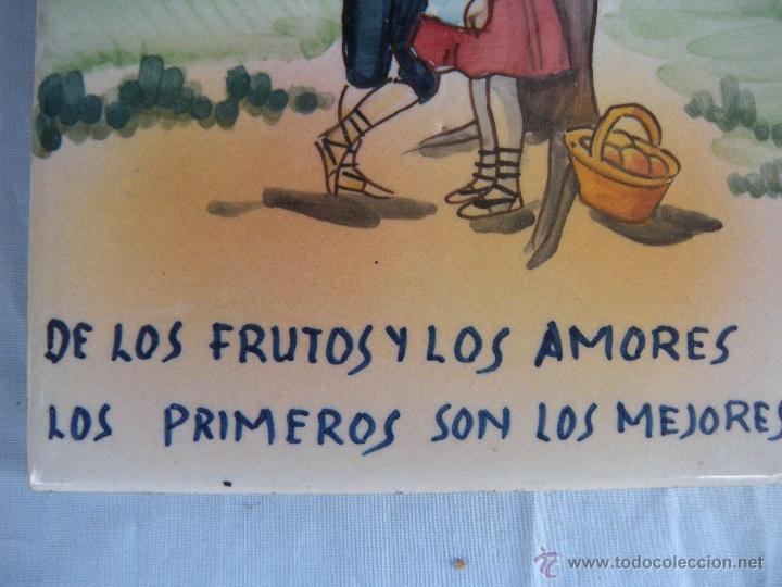 Antig&uuml;edades: AZULEJO CON REFR&Aacute;N CICOSA - Foto 3