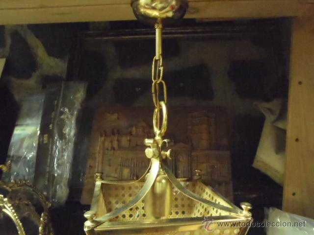 Antig&uuml;edades: LAMPARA DE CRISTALES CON REJILLA. - Foto 2