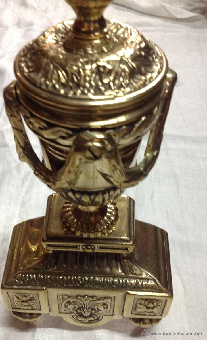 Antig&uuml;edades: PAREJA MORILLOS DE BRONCE Y HIERRO - Foto 5