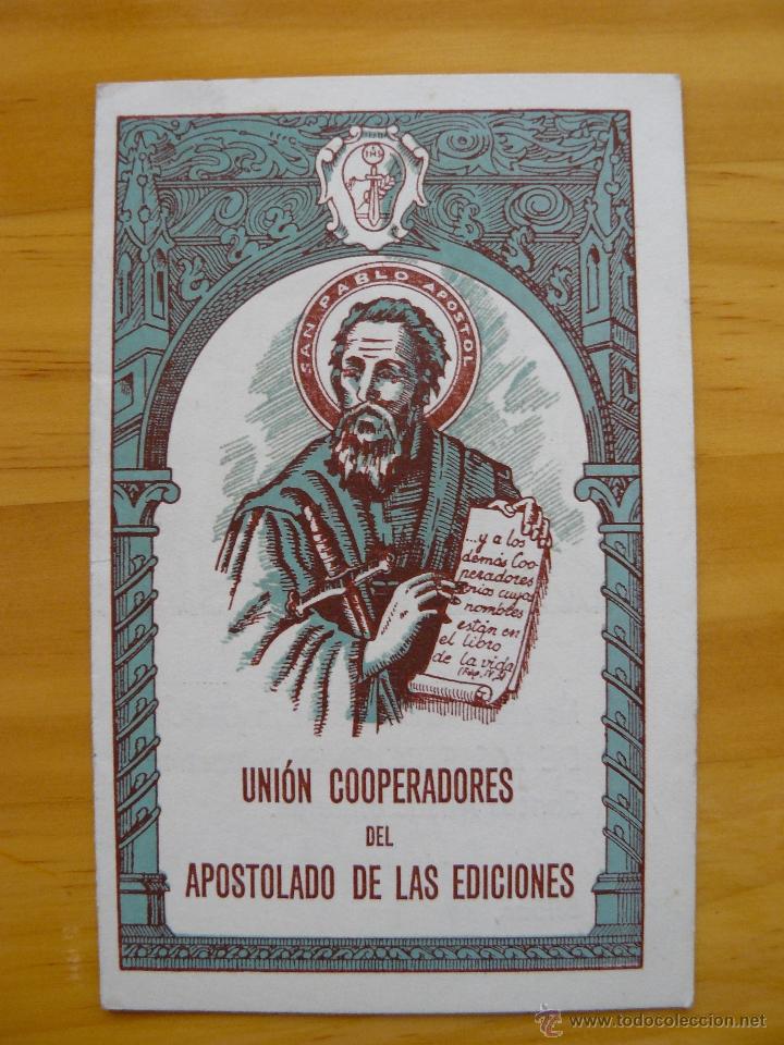 Antig&uuml;edades: INSCRIPCION EN LA UNION COOPERADORES DEL APOSTOLADO DE LAS EDICIONES A&Ntilde;O 1954