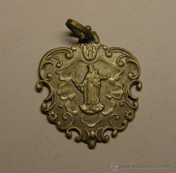 Antig&uuml;edades: Medalla religiosa Virgen con Ni&ntilde;o. - Foto 1