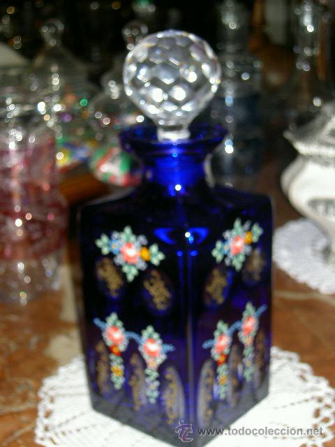 Antig&uuml;edades: LICORERA DE CRISTAL DE PLOMO CON ESMALTES - Foto 2