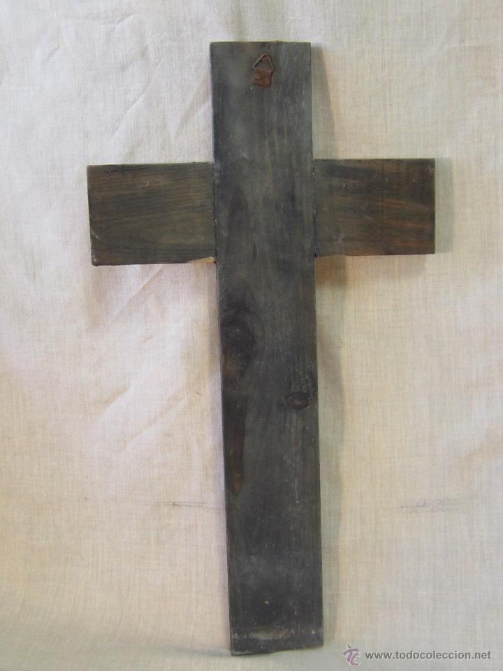 Antig&uuml;edades: CRISTO EN LA CRUZ EN MADERA Y METAL - Foto 4