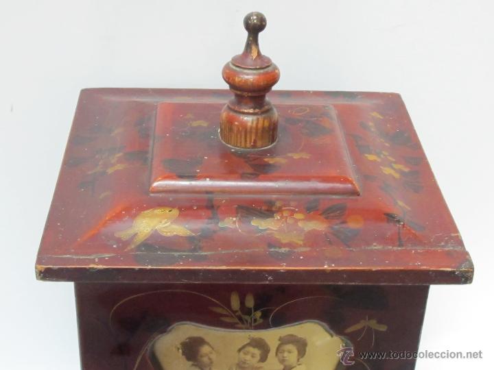 Antig&uuml;edades: Caja japonesa de madera - Foto 3