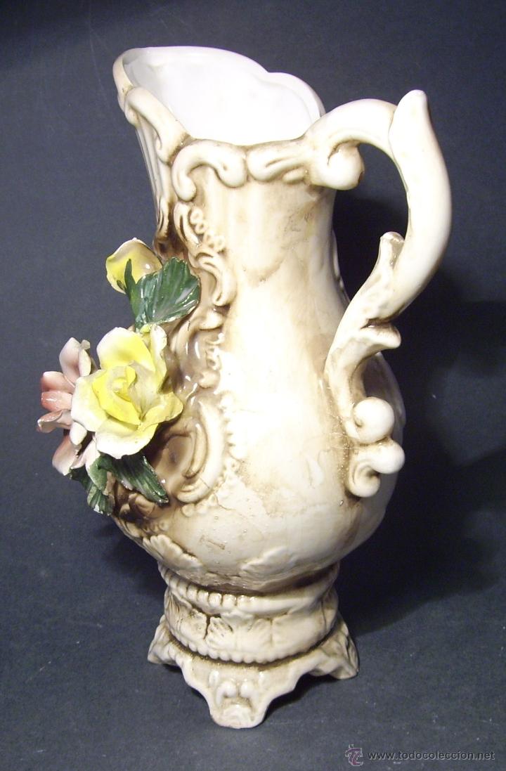 Antig&uuml;edades: JARRA  DE  CERAMICA  TIPO  CAPODIMONTE - Foto 4