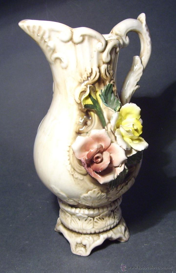 Antig&uuml;edades: JARRA  DE  CERAMICA  TIPO  CAPODIMONTE - Foto 5