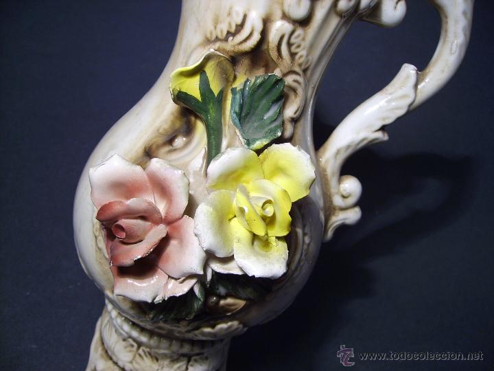 Antig&uuml;edades: JARRA  DE  CERAMICA  TIPO  CAPODIMONTE - Foto 6