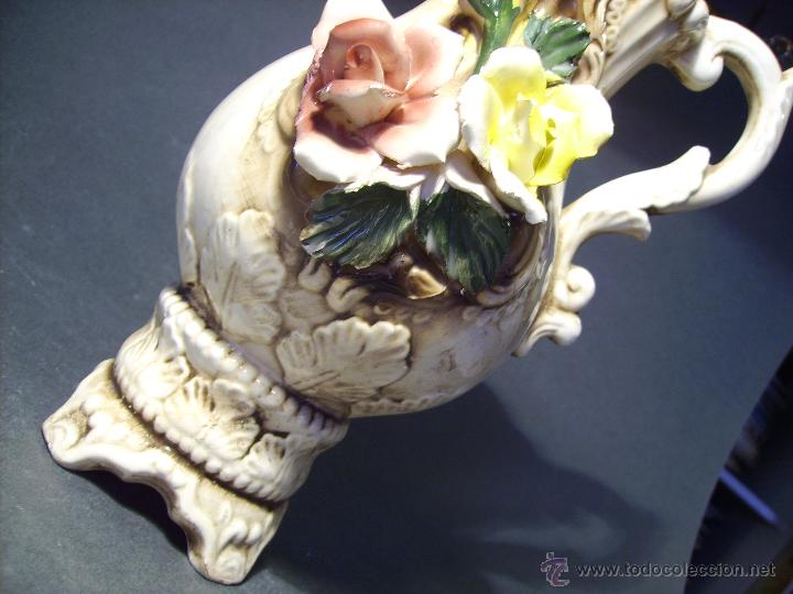 Antig&uuml;edades: JARRA  DE  CERAMICA  TIPO  CAPODIMONTE - Foto 7