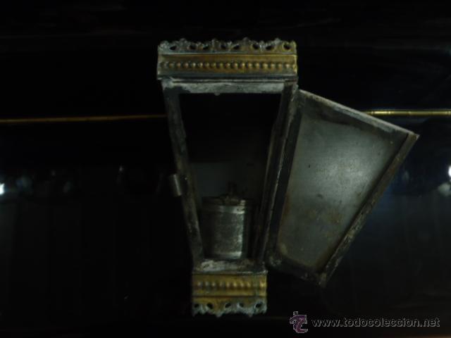 Antig&uuml;edades: ANTIGUO FAROL DE VARA PROCESIONAL.19 CM.FUNCIONA CON ACEITE. - Foto 1