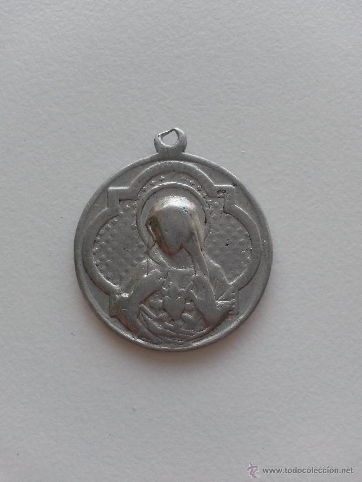 Antig&uuml;edades: Medalla corazon de maria , corazon de jesus de 2,7 cms de diametro - Foto 1