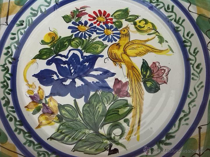 Antig&uuml;edades: viejo lebrillo pintado a mano - Foto 2