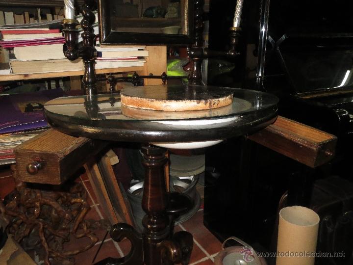 Antig&uuml;edades: PALANGANERO DE MADERA SIGLO XIX - Foto 7