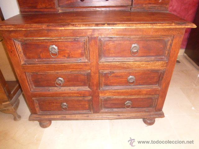 Antig&uuml;edades: COMODA TOCADOR DE MADERA CON ESPEJO OVAL. - Foto 3