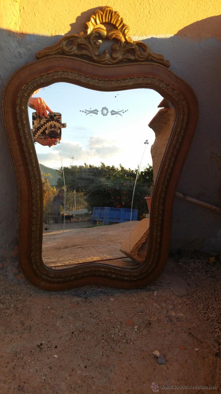 Antig&uuml;edades: antiguo espejo, estilo isabelino - Foto 1