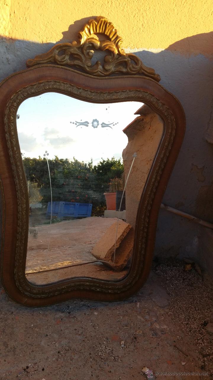 Antig&uuml;edades: antiguo espejo, estilo isabelino - Foto 2