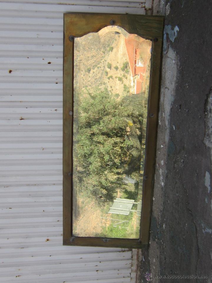 Antig&uuml;edades: ESPEJO ANTIGUO  DE LATON - Foto 3