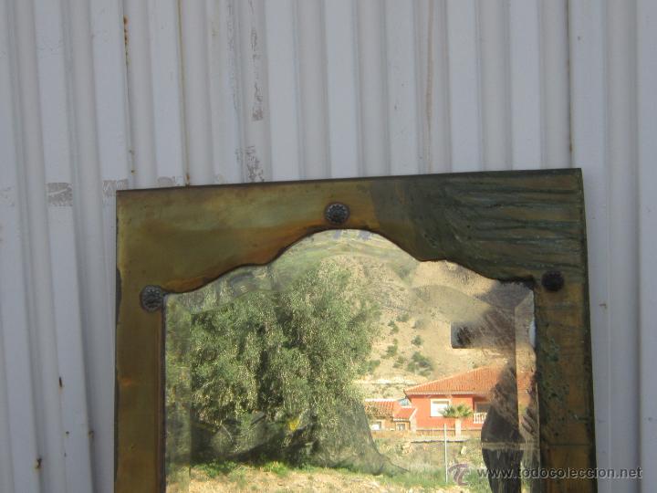 Antig&uuml;edades: ESPEJO ANTIGUO  DE LATON - Foto 6