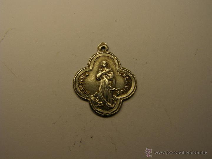 Antig&uuml;edades: Medalla religiosa de la Pur&iacute;sima Concepci&oacute;n. De plata. - Foto 1