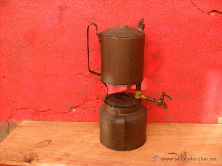 Antig&uuml;edades: cafetera antigua,GRAN TAMA&Ntilde;O 50 cm de alta,Fabo?chapa Antonio Lopez,fabo?