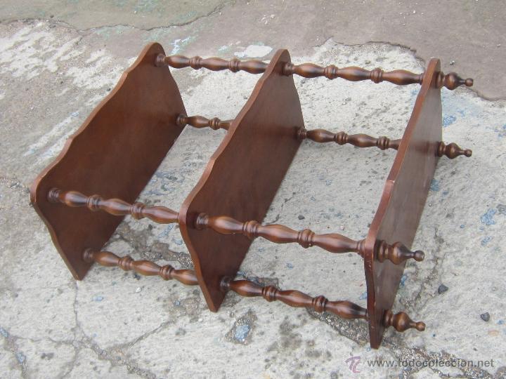 Antig&uuml;edades: REPISA DE MADERA CON 3 LEJAS - Foto 10