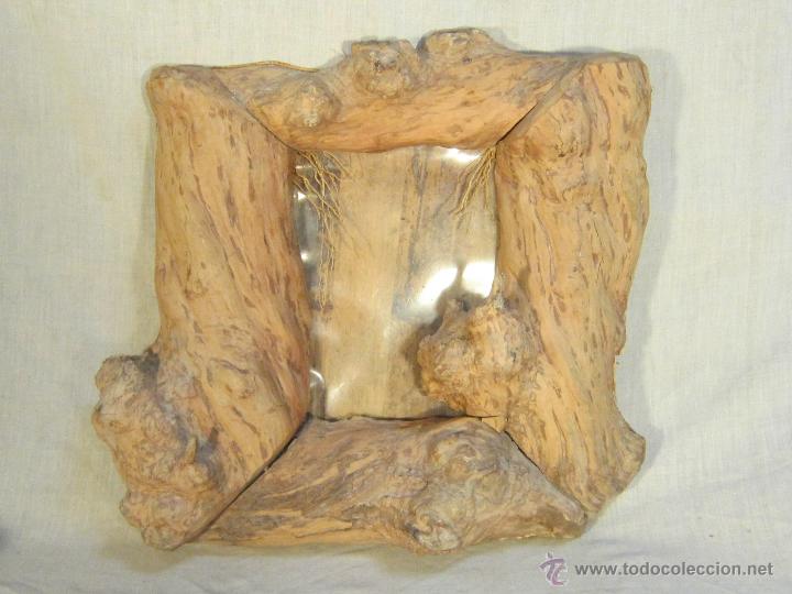 Antig&uuml;edades: PORTAFOTOS EN MADERA RUSTICA - Foto 2