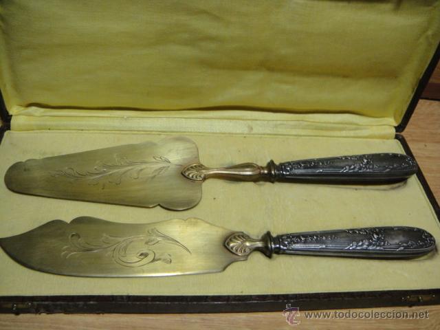 Antig&uuml;edades: cubiertos con mango de plata contrastada - Foto 1