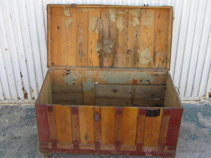 Antig&uuml;edades: BAUL ANTIGUO DE MADERA - Foto 5