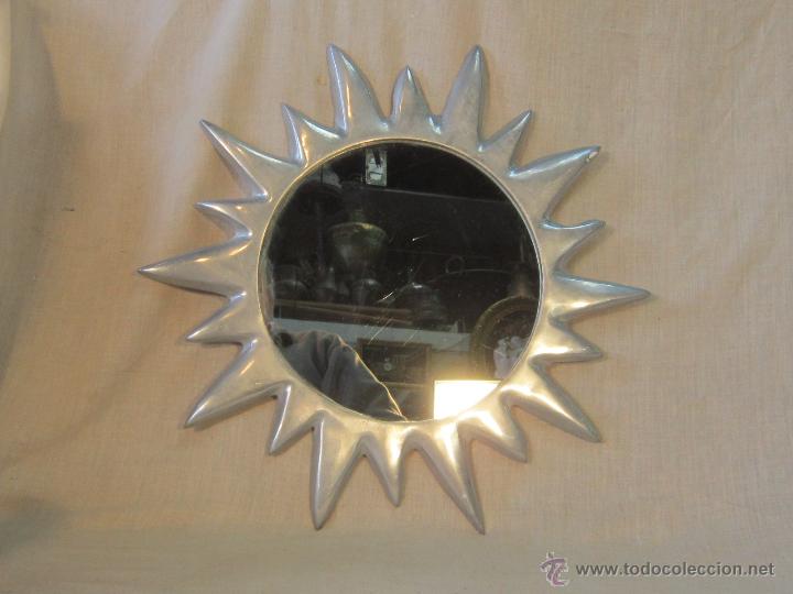 Antig&uuml;edades: ESPEJO DE SOL EN ALUMINIO - Foto 3