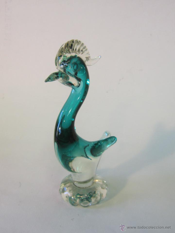 Antig&uuml;edades: FIGURA DE GALLO EN CRISTAL DE MURANO - Foto 2