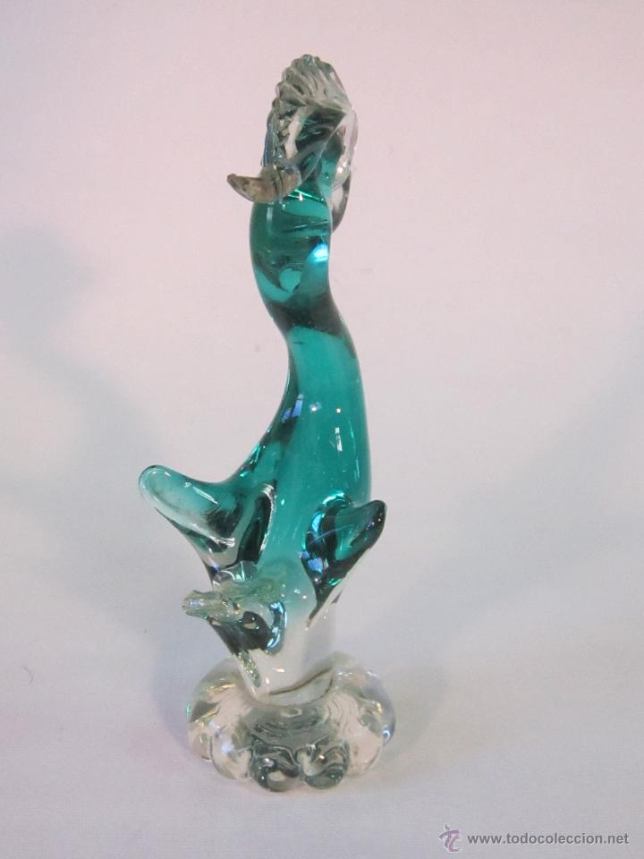 Antig&uuml;edades: FIGURA DE GALLO EN CRISTAL DE MURANO - Foto 3